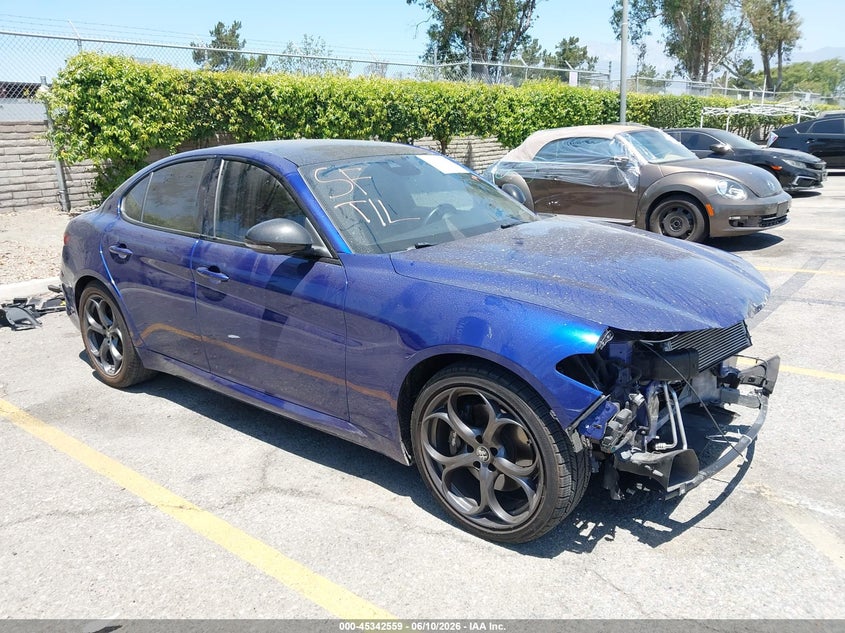 2020 Alfa romeo Giulia VIN ZARFAMBN9L7634612 IAAI salvage auction — FRONT END, Salvage (California), sold $3,750 on 2026-07-07 (photo 1)