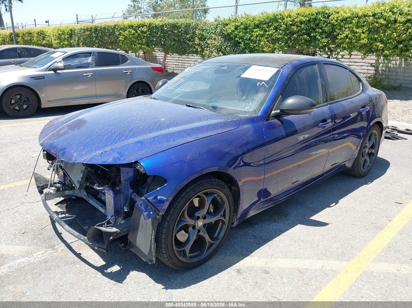2020 Alfa romeo Giulia VIN ZARFAMBN9L7634612 IAAI salvage auction — FRONT END, Salvage (California), sold $3,750 on 2026-07-07 (photo 2)