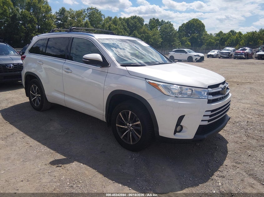 2018 Toyota Highlander VIN 5TDKZRFH9JS534483 IAAI salvage auction — LEFT SIDE, Salvage (Tennessee), sold $6,500 on 2026-07-22 (photo 1)