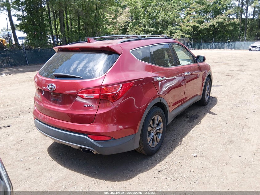 2015 Hyundai Santa fe VIN 5XYZU3LB3FG263368 IAAI salvage auction — THEFT, Clear (Virginia), sold $1,350 on 2026-07-30 (photo 4)