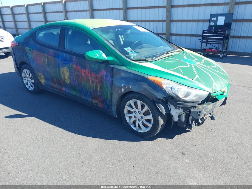 2012 Hyundai Elantra VIN KMHDH4AE6CU213717 IAAI salvage auction — NORMAL WEAR, Clear (Minnesota), sold $225 on 2026-07-14 (photo 1)