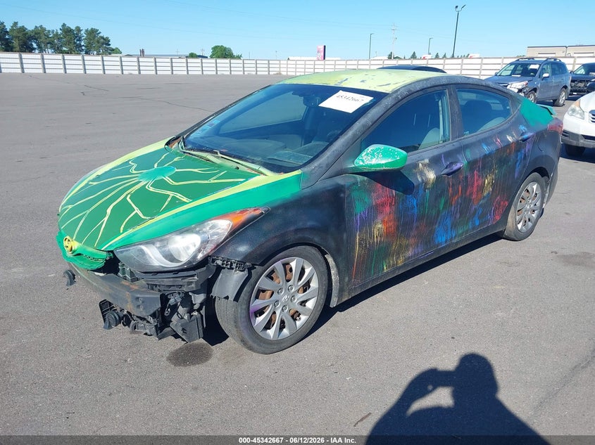 2012 Hyundai Elantra VIN KMHDH4AE6CU213717 IAAI salvage auction — NORMAL WEAR, Clear (Minnesota), sold $225 on 2026-07-14 (photo 2)