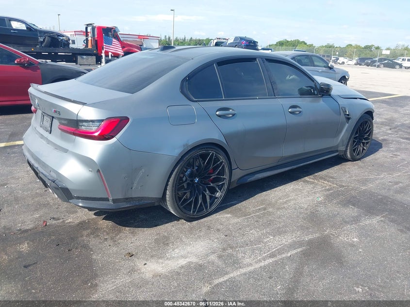 2025 BMW M3 VIN WBS33HJ0XSFU40785 IAAI salvage auction — FRONT END, Rebuildable (Florida), sold $25,250 on 2026-07-30 (photo 4)