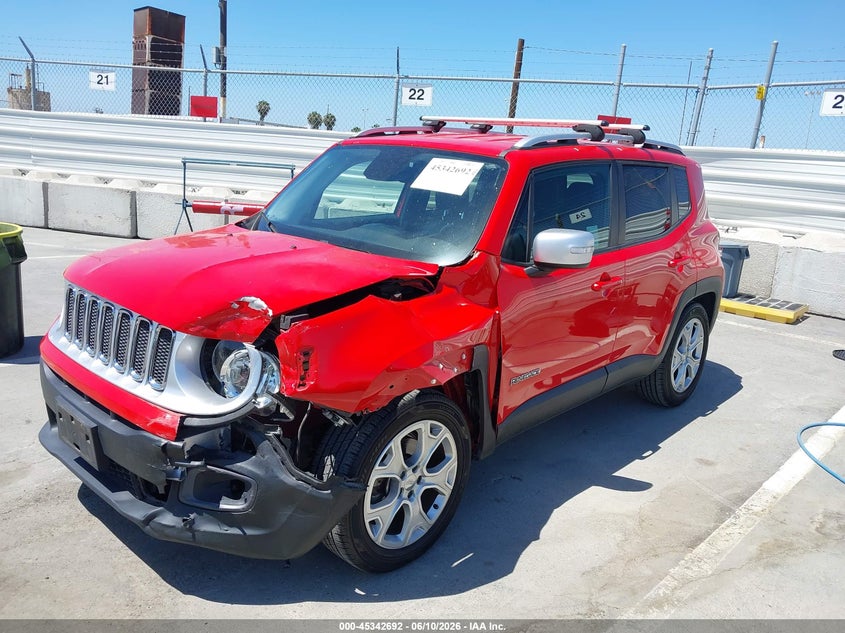 2015 Jeep Renegade VIN ZACCJADT5FPC09094 IAAI salvage auction — FRONT END, Salvage (California), sold $2,350 on 2026-07-08 (photo 2)