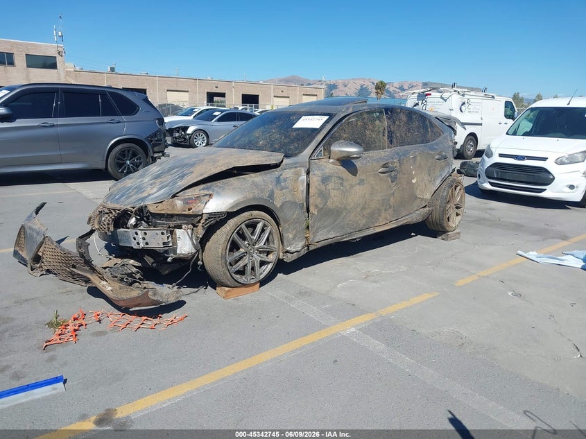 2018 Lexus Is VIN JTHBZ1D29J5032660 IAAI salvage auction — FRONT & REAR, Non-Repairable (California), sold $1,225 on 2026-07-06 (photo 2)