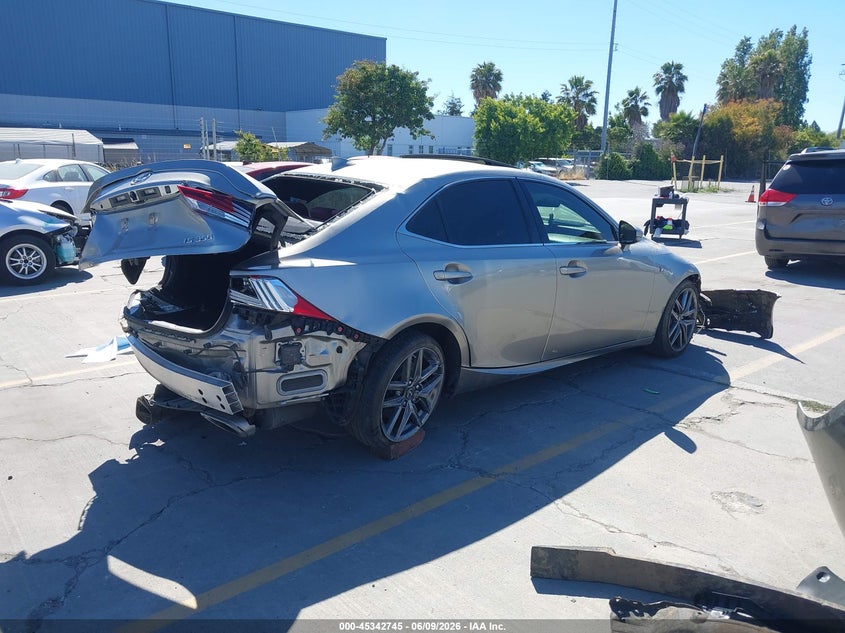 2018 Lexus Is VIN JTHBZ1D29J5032660 IAAI salvage auction — FRONT & REAR, Non-Repairable (California), sold $1,225 on 2026-07-06 (photo 4)