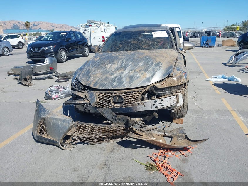 2018 Lexus Is VIN JTHBZ1D29J5032660 IAAI salvage auction — FRONT & REAR, Non-Repairable (California), sold $1,225 on 2026-07-06 (photo 6)
