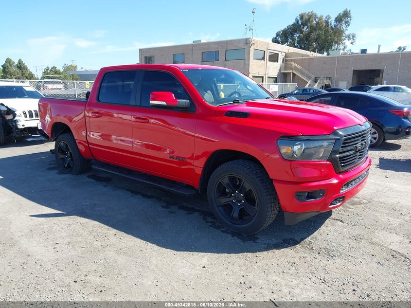 2020 Ram 1500 VIN 1C6RRFFG9LN102769 IAAI salvage auction — REAR END, Salvage Title, sold $7,100 on 2026-07-29 (photo 1)
