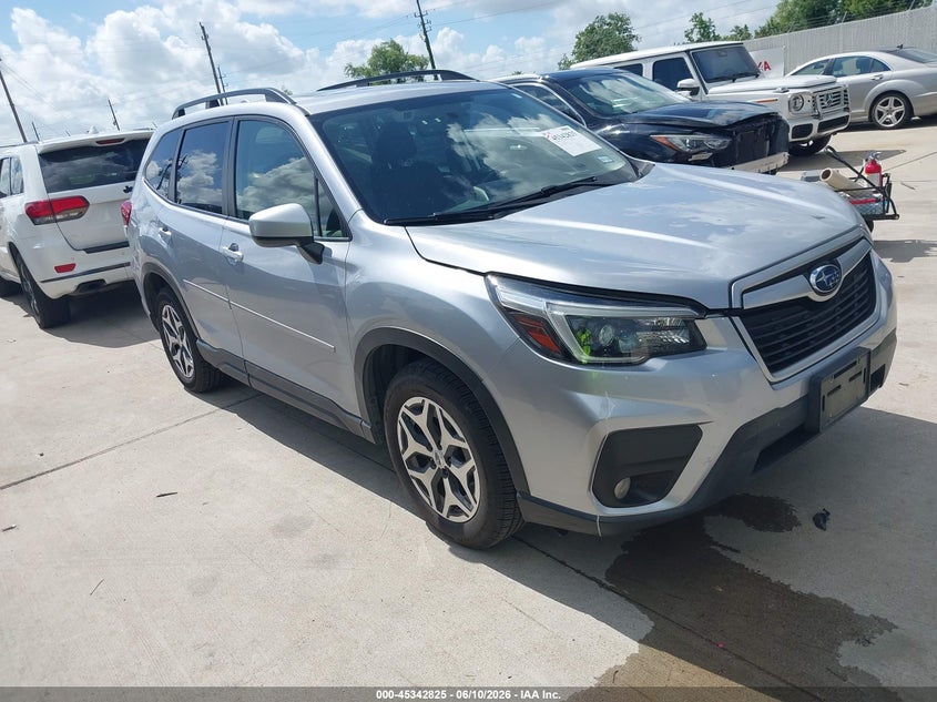 2021 Subaru Forester VIN JF2SKAJC2MH468001 IAAI salvage auction — HAIL, Original (Texas), sold $10,350 on 2026-07-17 (photo 1)