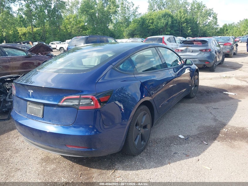 2023 Tesla Model 3 VIN 5YJ3E1EAXPF682192 IAAI salvage auction — LEFT SIDE, Salvage (Ohio), sold $7,200 on 2026-07-30 (photo 4)
