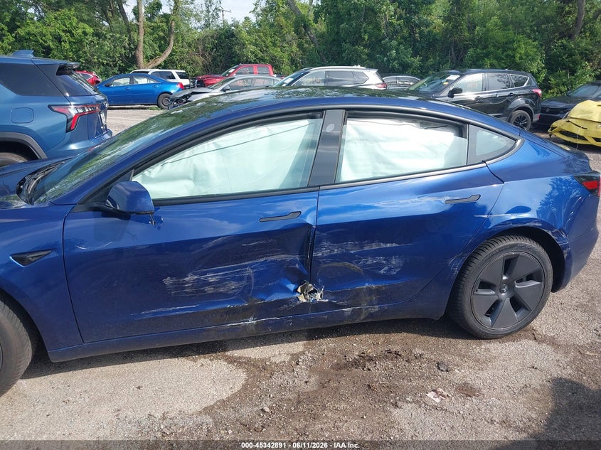 2023 Tesla Model 3 VIN 5YJ3E1EAXPF682192 IAAI salvage auction — LEFT SIDE, Salvage (Ohio), sold $7,200 on 2026-07-30 (photo 6)