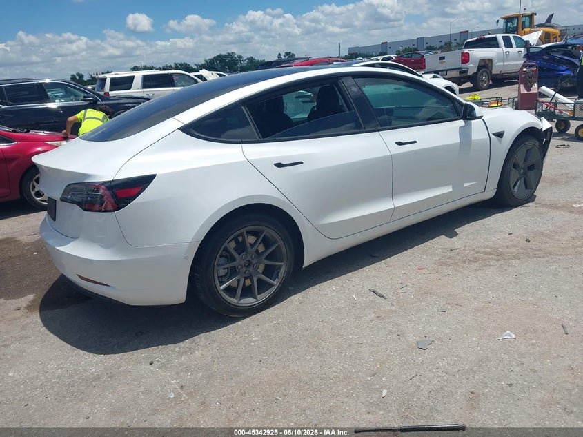 2021 Tesla Model 3 VIN 5YJ3E1EA3MF907760 IAAI salvage auction — FRONT END, Original (Texas), sold $6,200 on 2026-07-11 (photo 4)