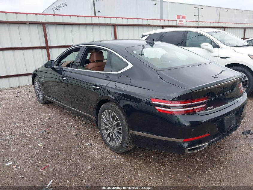 2022 Genesis G80 VIN KMTGB4SC5NU093476 IAAI salvage auction — FRONT END, Original (Texas), sold $10,125 on 2026-08-06 (photo 3)