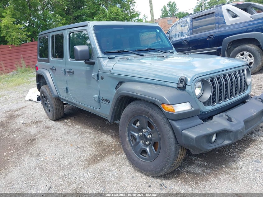 2025 Jeep Wrangler / VIN 1C4PJXDN7SW608835 IAAI salvage auction — LEFT FRONT, Wait Title, sold $11,700 on 2026-09-24 (photo 1)