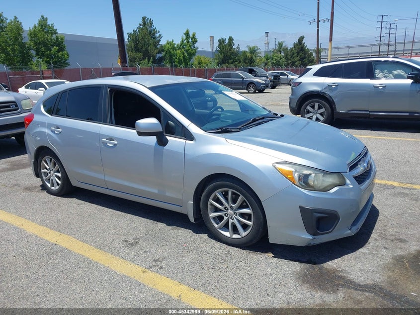 2013 Subaru Impreza VIN JF1GPAC65DH200627 IAAI salvage auction — NORMAL WEAR, Salvage Title, sold $600 on 2026-07-28 (photo 1)