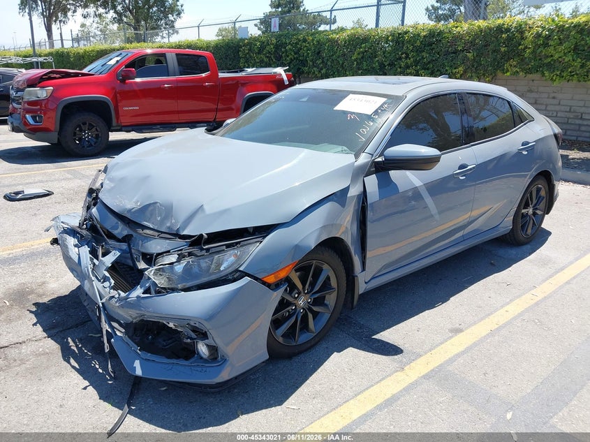 2021 Honda Civic VIN SHHFK7H65MU407422 IAAI salvage auction — FRONT END, Salvage Title, sold $4,100 on 2026-07-21 (photo 2)