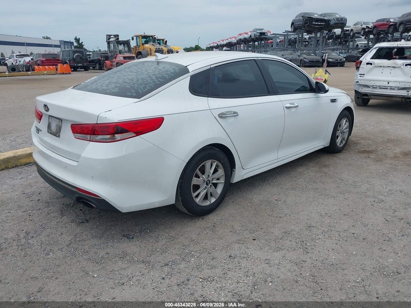 2016 Kia Optima VIN 5XXGT4L37GG042211 IAAI salvage auction — FRONT END, Rebuildable (Florida), sold $800 on 2026-07-07 (photo 4)