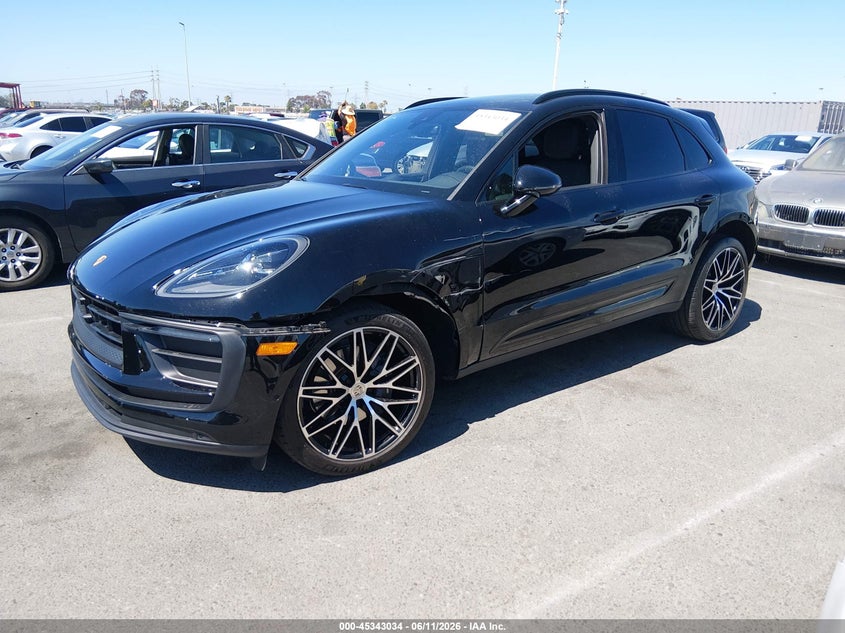 2023 Porsche Macan VIN WP1AA2A58PLB16982 IAAI salvage auction — LEFT FRONT, Salvage Title, sold $27,550 on 2026-08-17 (photo 2)