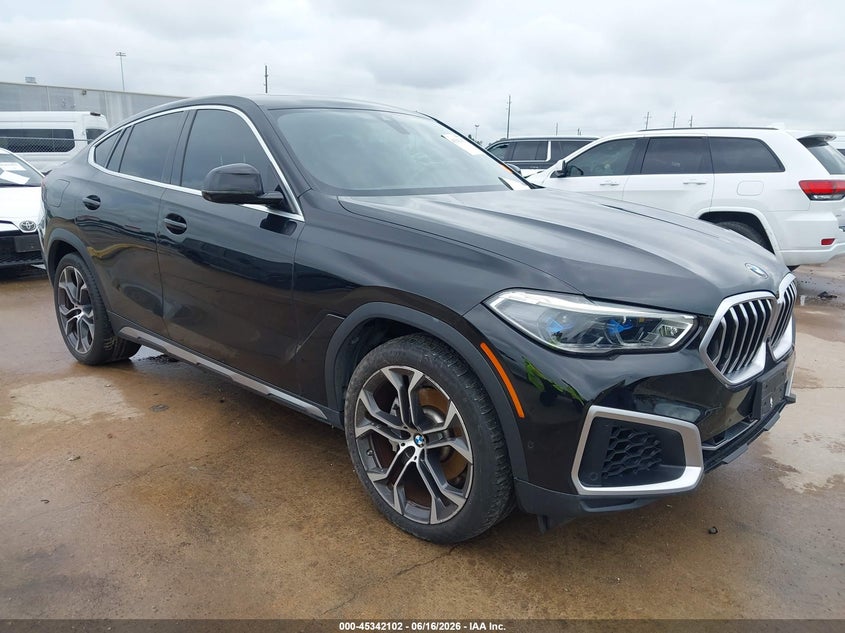 2022 BMW X6 VIN 5UXCY6C06N9N23934 IAAI salvage auction — WATER/FLOOD, Salvage (Texas), sold $26,250 on 2026-07-09 (photo 1)