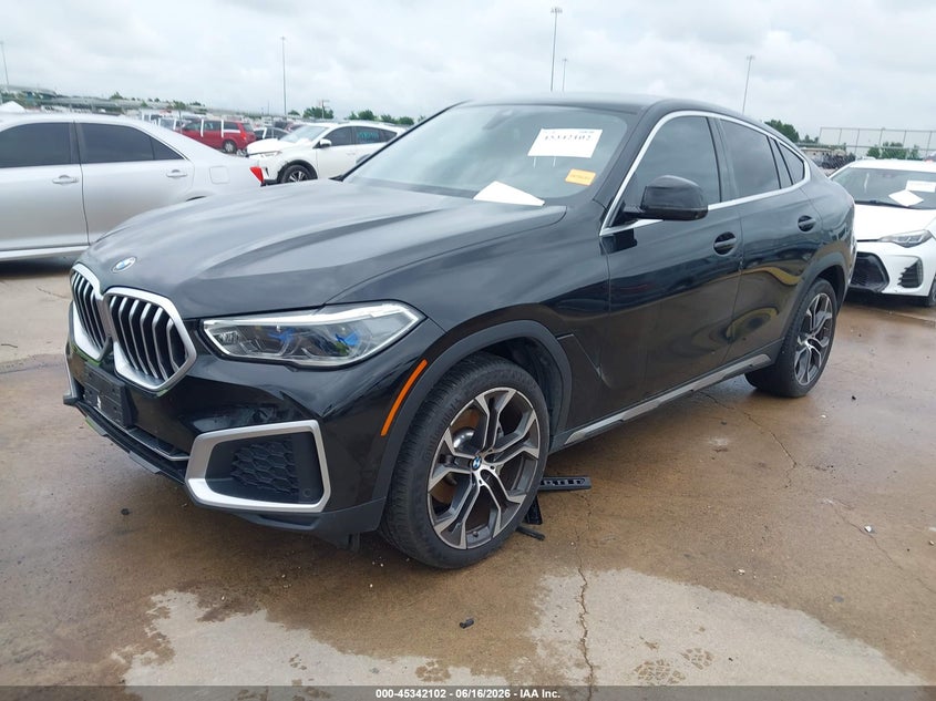 2022 BMW X6 VIN 5UXCY6C06N9N23934 IAAI salvage auction — WATER/FLOOD, Salvage (Texas), sold $26,250 on 2026-07-09 (photo 2)