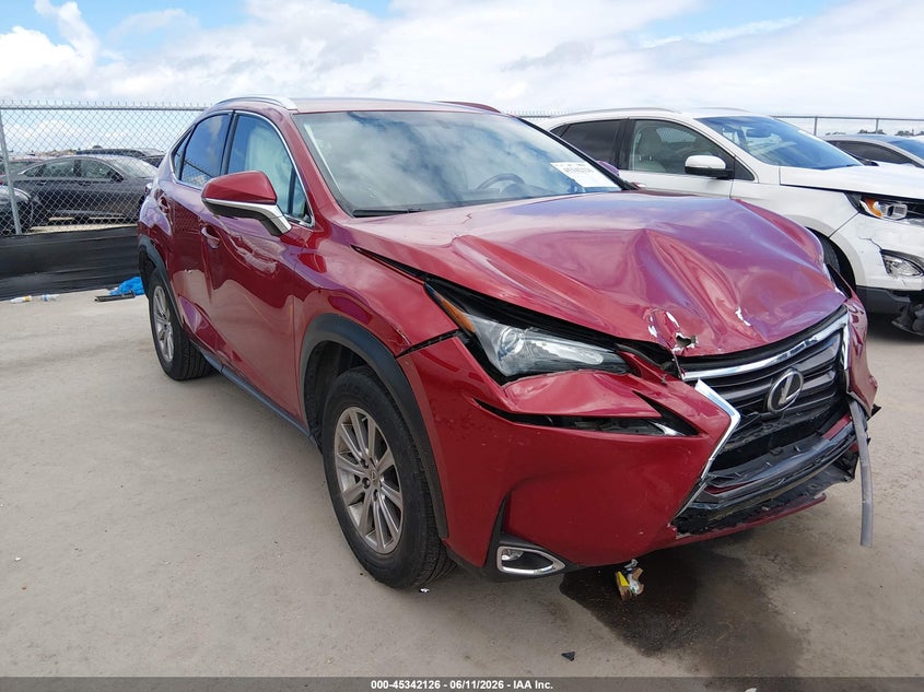 2015 Lexus Nx VIN JTJBARBZ9F2014236 IAAI salvage auction — FRONT END, Salvage (Texas), sold $2,850 on 2026-07-06 (photo 1)