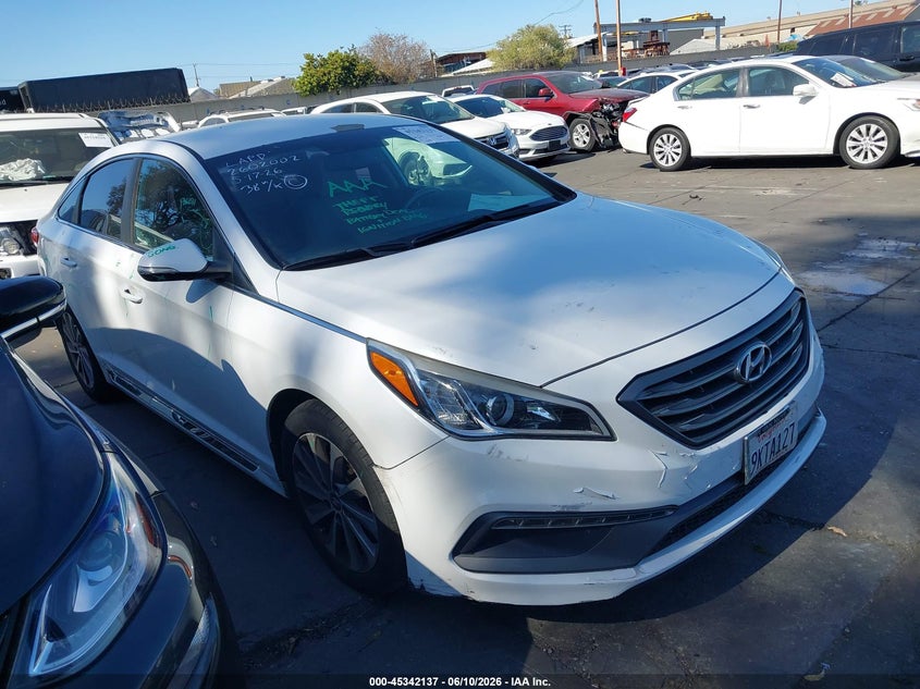 2017 Hyundai Sonata VIN 5NPE34AF5HH485631 IAAI salvage auction — FRONT END, Salvage Title, sold $1,900 on 2026-07-11 (photo 1)