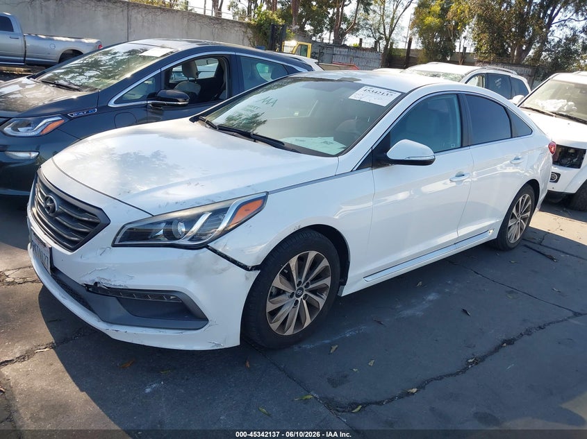 2017 Hyundai Sonata VIN 5NPE34AF5HH485631 IAAI salvage auction — FRONT END, Salvage Title, sold $1,900 on 2026-07-11 (photo 2)
