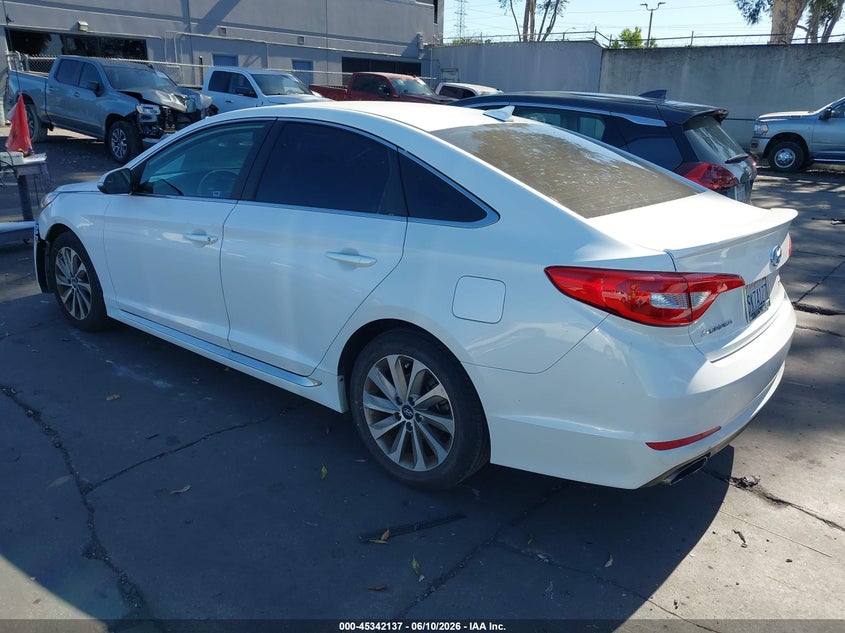 2017 Hyundai Sonata VIN 5NPE34AF5HH485631 IAAI salvage auction — FRONT END, Salvage Title, sold $1,900 on 2026-07-11 (photo 3)