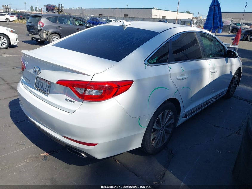 2017 Hyundai Sonata VIN 5NPE34AF5HH485631 IAAI salvage auction — FRONT END, Salvage Title, sold $1,900 on 2026-07-11 (photo 4)