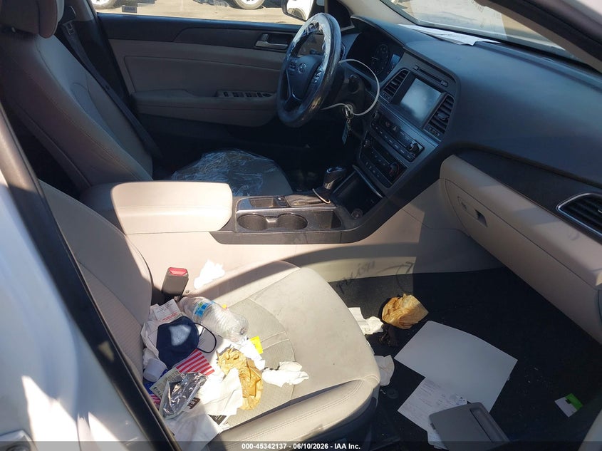 2017 Hyundai Sonata VIN 5NPE34AF5HH485631 IAAI salvage auction — FRONT END, Salvage Title, sold $1,900 on 2026-07-11 (photo 5)