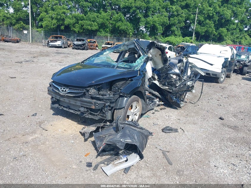 2012 Hyundai Elantra VIN KMHDH4AEXCU260152 IAAI salvage auction — ROLLOVER, Salvage (Ohio), sold $500 on 2026-07-15 (photo 2)