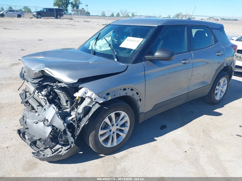2023 Chevrolet Trailblazer VIN KL79MMS28PB191437 IAAI salvage auction — FRONT END, Salvage Title, sold $25 on 2026-07-28 (photo 2)
