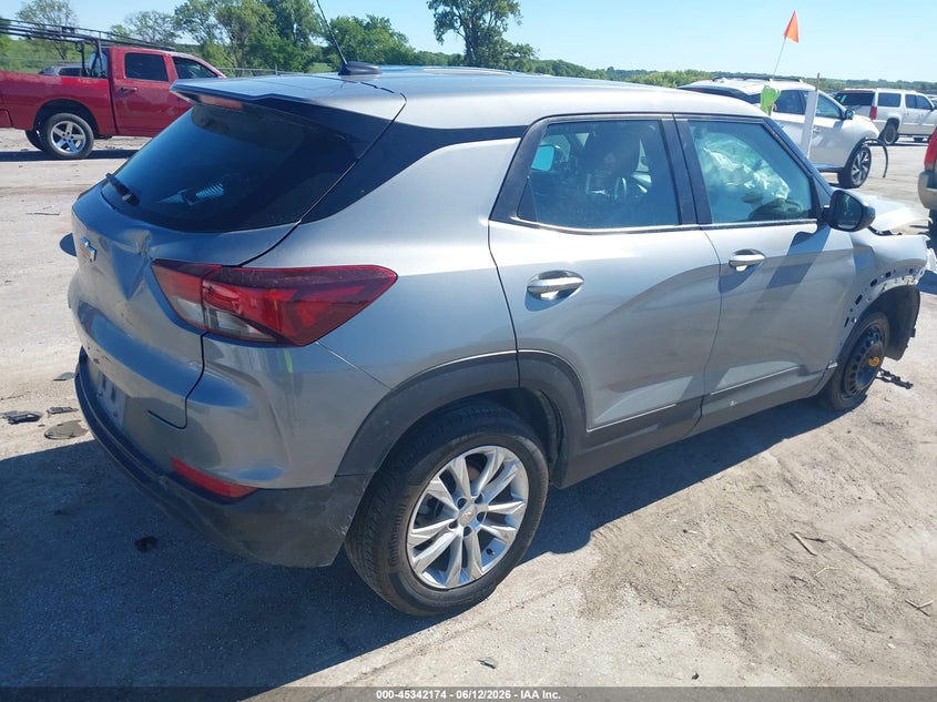 2023 Chevrolet Trailblazer VIN KL79MMS28PB191437 IAAI salvage auction — FRONT END, Salvage Title, sold $25 on 2026-07-28 (photo 4)