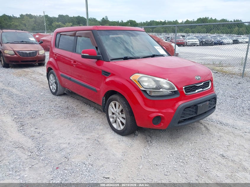 2012 Kia Soul VIN KNDJT2A68C7420854 IAAI salvage auction — NORMAL WEAR, Clear (Florida), sold $500 on 2026-07-16 (photo 1)