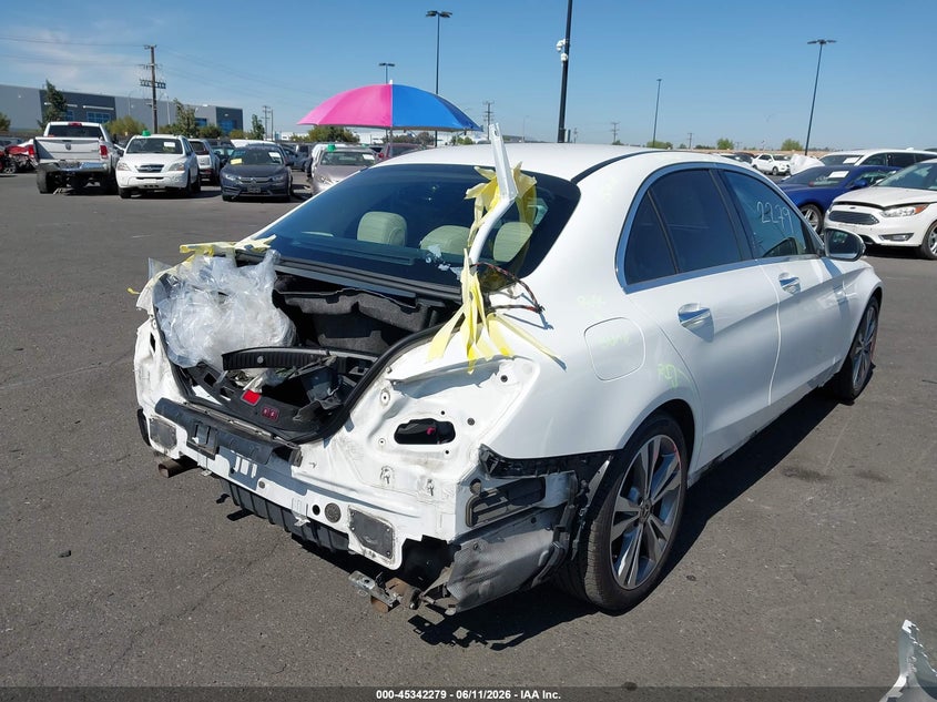 2020 Mercedes-benz C-klasse VIN WDDWF8DB8LR527888 IAAI salvage auction — REAR END, Salvage Title, sold $7,150 on 2026-07-24 (photo 4)