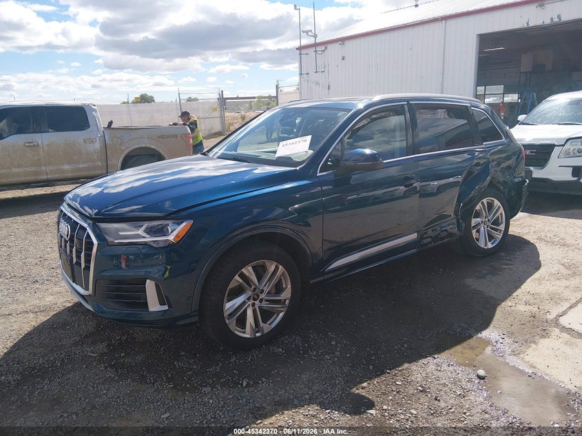 2022 Audi Q7 VIN WA1LXBF76ND010227 IAAI salvage auction — LEFT REAR, Salvage (Montana), sold $13,350 on 2026-07-29 (photo 2)