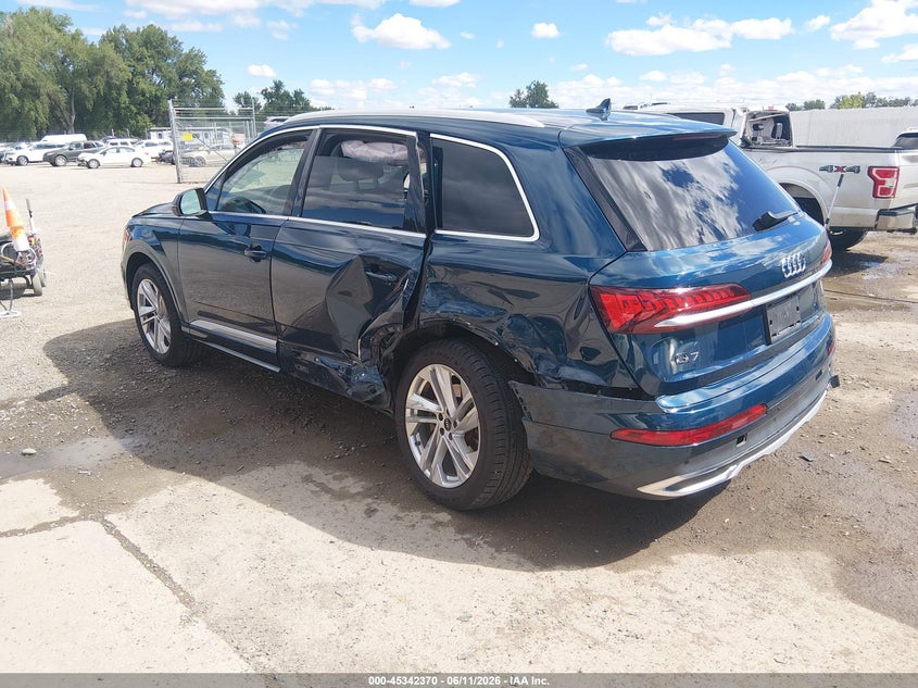 2022 Audi Q7 VIN WA1LXBF76ND010227 IAAI salvage auction — LEFT REAR, Salvage (Montana), sold $13,350 on 2026-07-29 (photo 3)