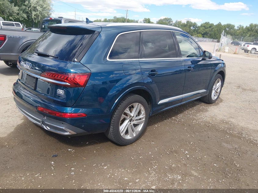 2022 Audi Q7 VIN WA1LXBF76ND010227 IAAI salvage auction — LEFT REAR, Salvage (Montana), sold $13,350 on 2026-07-29 (photo 4)