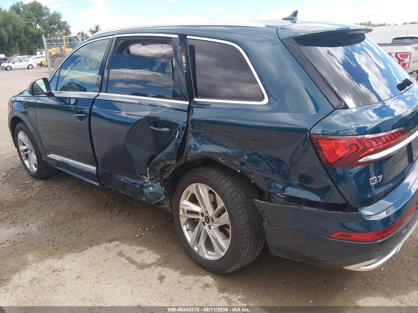2022 Audi Q7 VIN WA1LXBF76ND010227 IAAI salvage auction — LEFT REAR, Salvage (Montana), sold $13,350 on 2026-07-29 (photo 6)