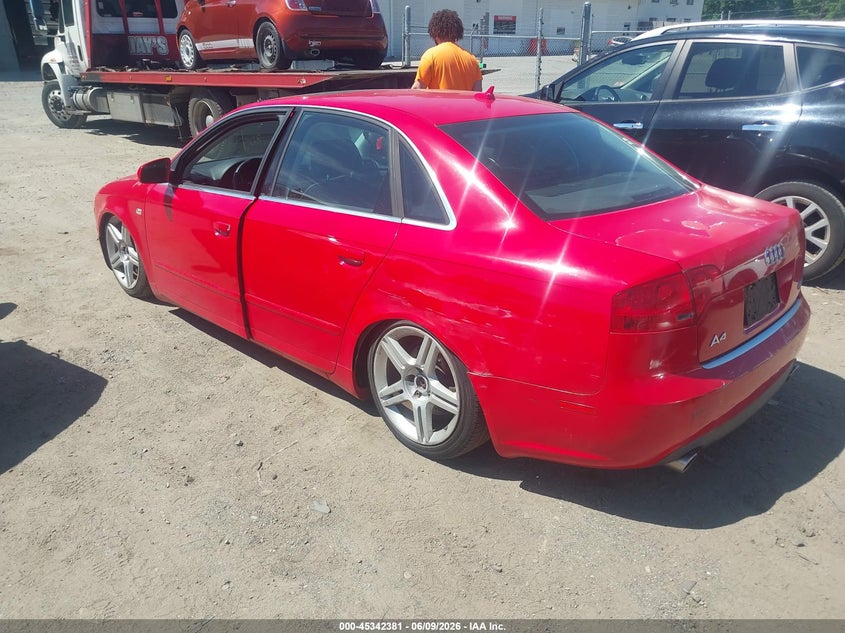 2007 Audi A4 VIN WAUDF78EX7A143158 IAAI salvage auction — REAR END, Salvage (Massachusetts), sold $425 on 2026-07-10 (photo 3)