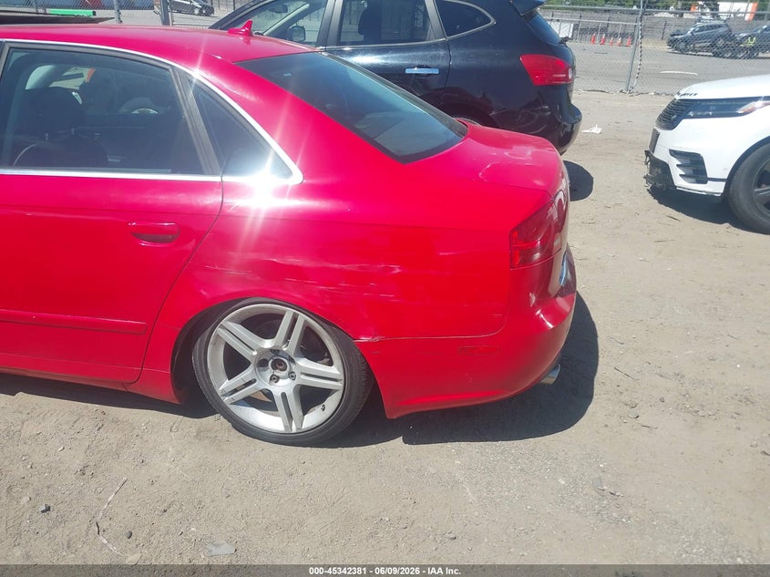 2007 Audi A4 VIN WAUDF78EX7A143158 IAAI salvage auction — REAR END, Salvage (Massachusetts), sold $425 on 2026-07-10 (photo 6)