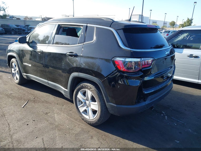 2022 Jeep Compass VIN 3C4NJCBB0NT137422 IAAI salvage auction — FRONT & REAR, Salvage Title, sold $3,900 on 2026-07-24 (photo 3)