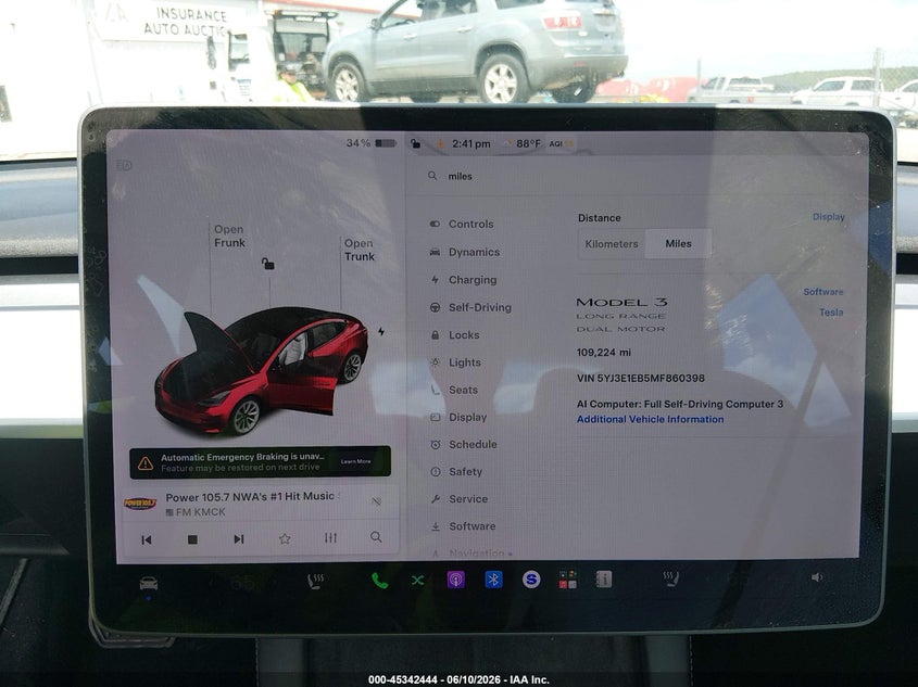 2021 Tesla Model 3 VIN 5YJ3E1EB5MF860398 IAAI salvage auction — FRONT END, Salvage (Arkansas), sold $8,050 on 2026-07-09 (photo 7)