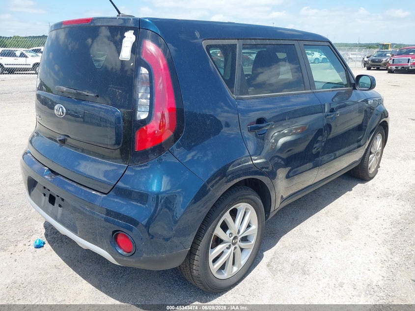 2018 Kia Soul VIN KNDJP3A50J7596246 IAAI salvage auction — NORMAL WEAR, Salvage Title, sold $725 on 2026-07-14 (photo 4)