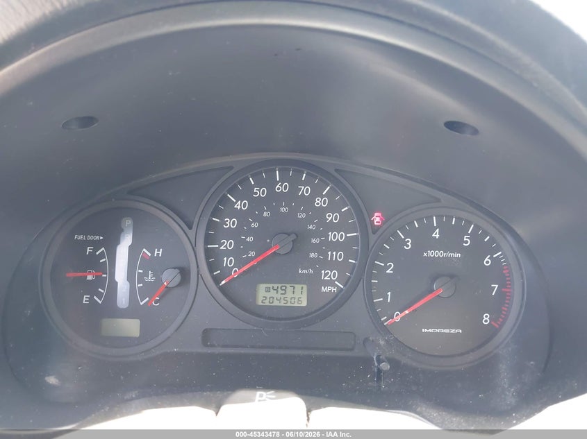 2007 Subaru Impreza VIN JF1GD61617H521495 IAAI salvage auction — REAR END, Salvage (California), sold $400 on 2026-07-15 (photo 7)