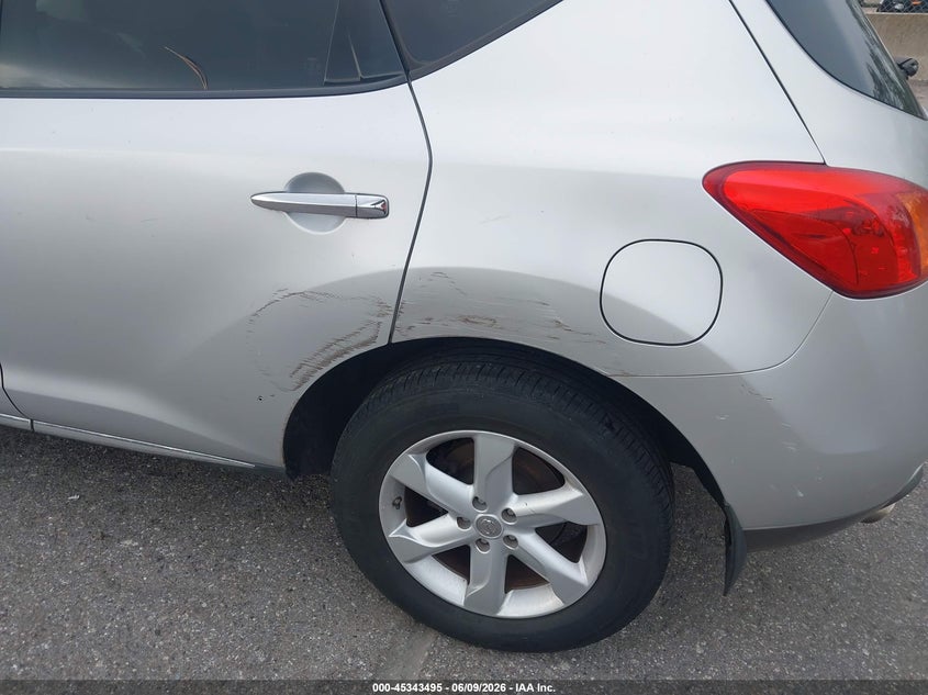 2010 Nissan Murano VIN JN8AZ1MW2AW110209 IAAI salvage auction — NORMAL WEAR, Clear (Florida), sold $325 on 2026-07-14 (photo 6)