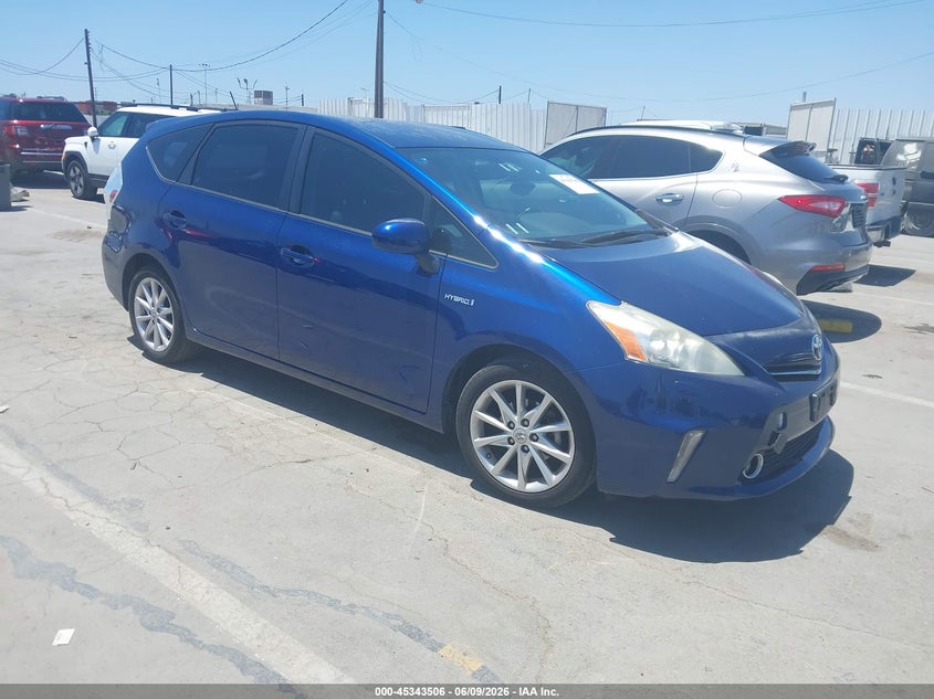 2014 Toyota Prius v VIN JTDZN3EUXE3314153 IAAI salvage auction — LEFT FRONT, Salvage (California), sold $2,100 on 2026-07-22 (photo 1)