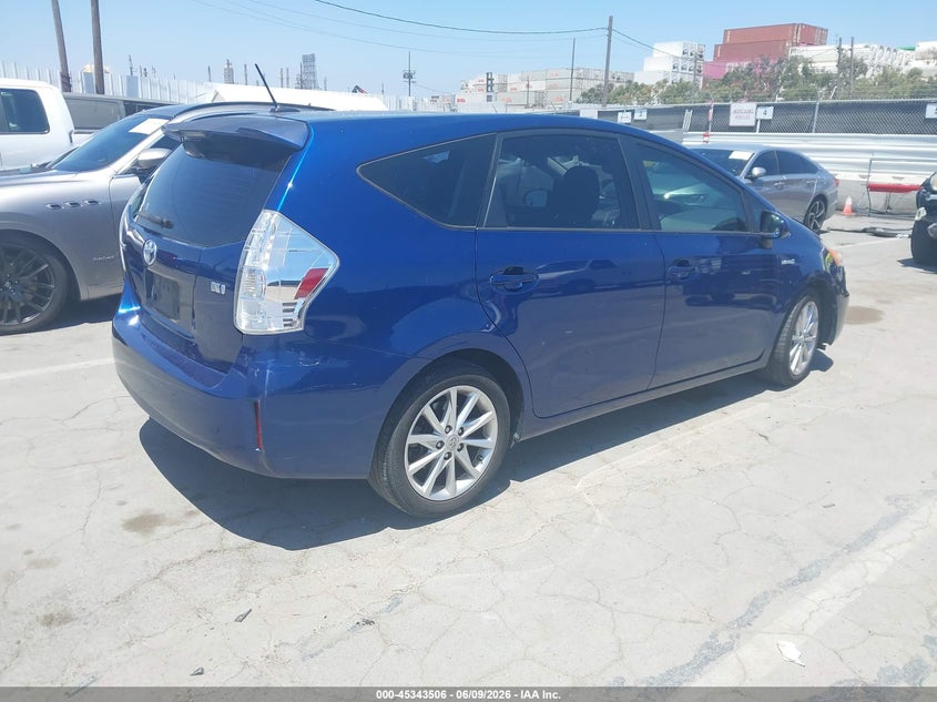 2014 Toyota Prius v VIN JTDZN3EUXE3314153 IAAI salvage auction — LEFT FRONT, Salvage (California), sold $2,100 on 2026-07-22 (photo 4)