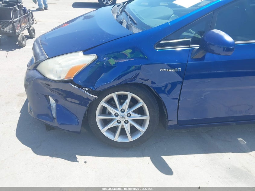 2014 Toyota Prius v VIN JTDZN3EUXE3314153 IAAI salvage auction — LEFT FRONT, Salvage (California), sold $2,100 on 2026-07-22 (photo 6)