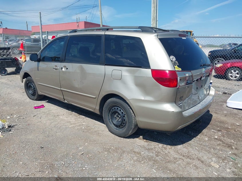 2005 Toyota Sienna VIN 5TDZA23C85S373166 IAAI salvage auction — NORMAL WEAR, Clear (Tennessee), sold $675 on 2026-07-16 (photo 3)